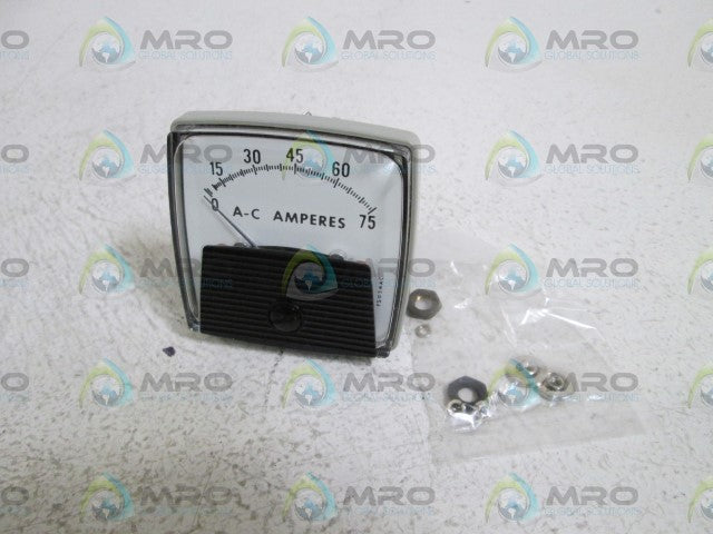 TRANSCAT PANEL 0-75 A-C AMPS METER JF007/02 *NEW IN BOX*