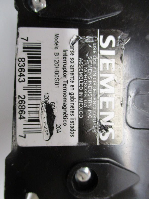 SIEMENS B120H00S01 20A 120V (AS PICTURED) UNMP