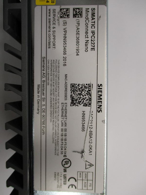 SIEMENS 9AC2112-8BA12-0KA1 (AS PICTURED) UNMP