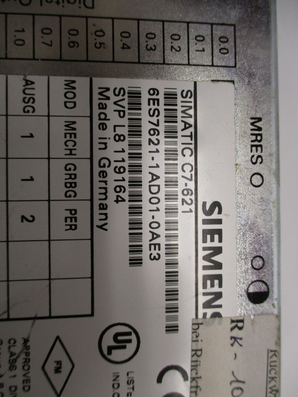 CONAIR SIEMENS 6ES7621-1AD01-0AE3 UNMP
