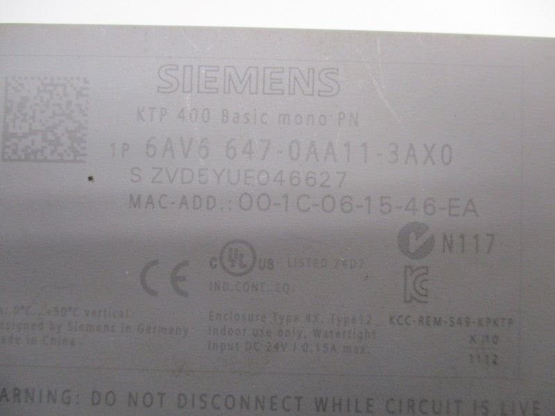 SIEMENS 6AV6647-0AA11-3AX0 NSNP