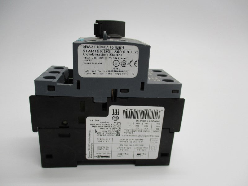 SIEMENS 3RV2011-0KA10 0,9-1,25A 690V UNMP