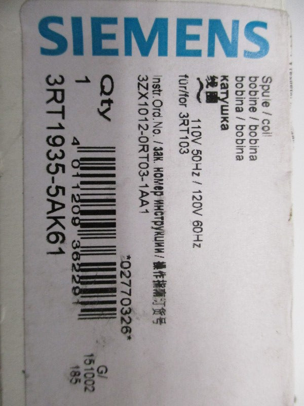 SIEMENS 3RT1935-5AK61 NSMP
