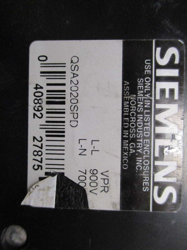 SIEMENS QSA2020SPD 20-20A 900V UNMP