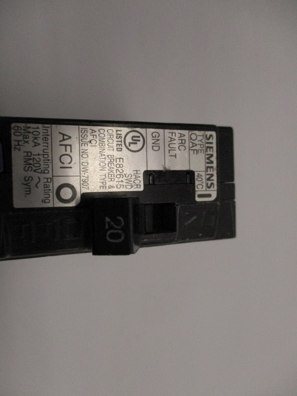 SIEMENS Q120AFC 20A 120V UNMP