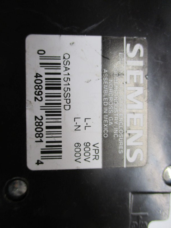 SIEMENS QSA1515SPD 15-15A 900V UNMP