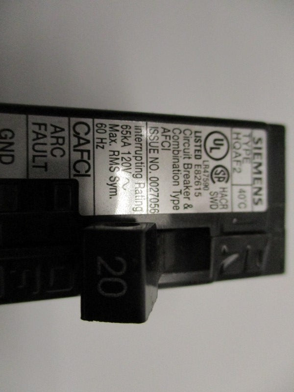 SIEMENS QA120AFCHH 20A 120V NSNP
