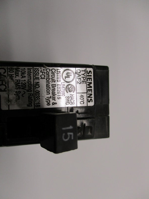 SIEMENS QA115AFC 15A 120V NSNP