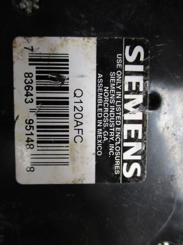 SIEMENS Q120AFC 20A 120V (AS PICTURED) UNMP