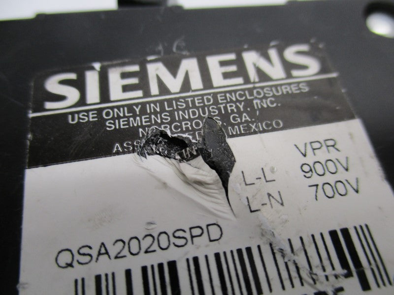 SIEMENS QSA2020SPD 20-20A 900V (AS PICTURED) UNMP