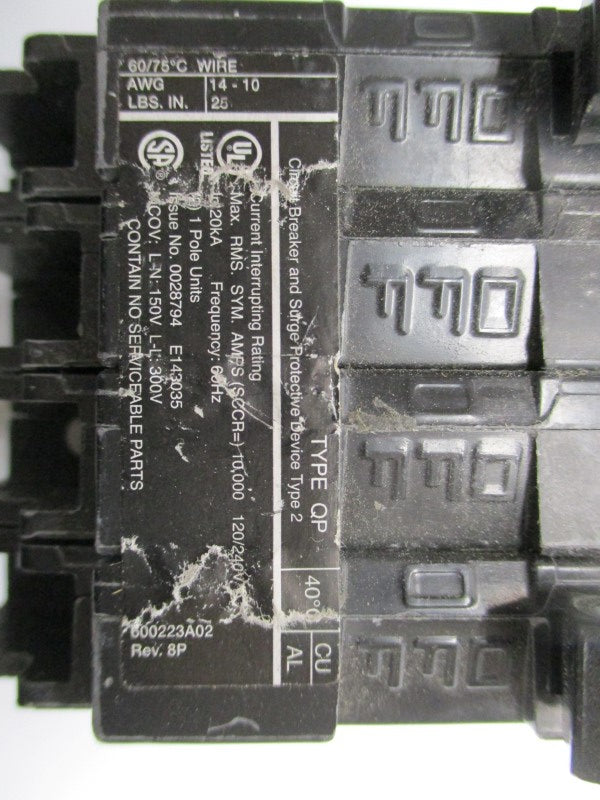 SIEMENS QSA2020SPD 20-20A 900V (AS PICTURED) UNMP