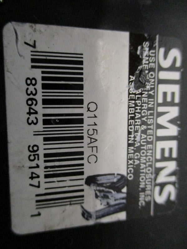 SIEMENS Q115AFC 15A 120V (AS PICTURED) UNMP