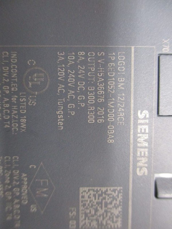 SIEMENS 6ED1052-1MD00-0BA8 (AS PICTURED) UNMP