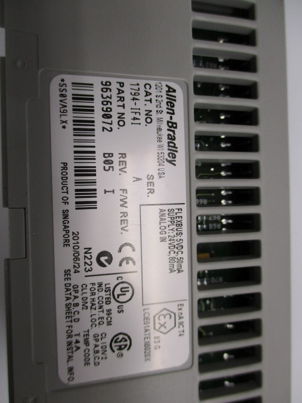 ALLEN BRADLEY 1794-IF4I SER. A F/W I NSNP