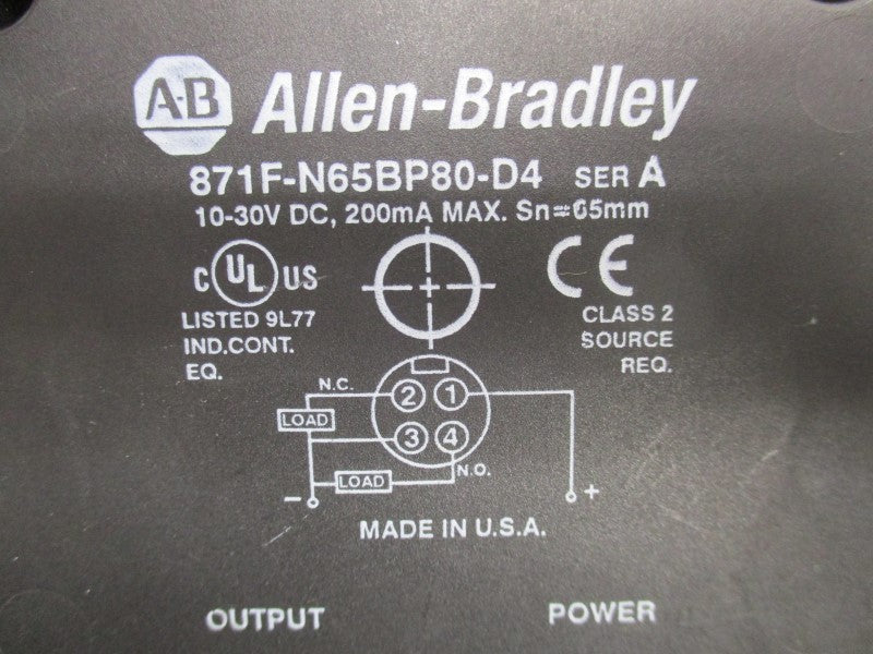 ALLEN BRADLEY 871F-N65BP80-D4 SER. A (AS PICTURED) NSNP