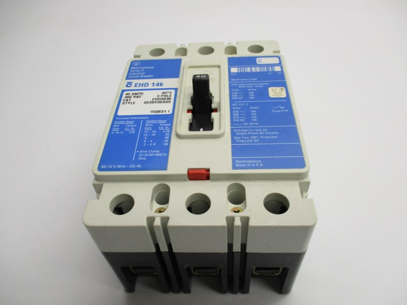 WESTINGHOUSE EHD3040 40A 480VAC UNMP