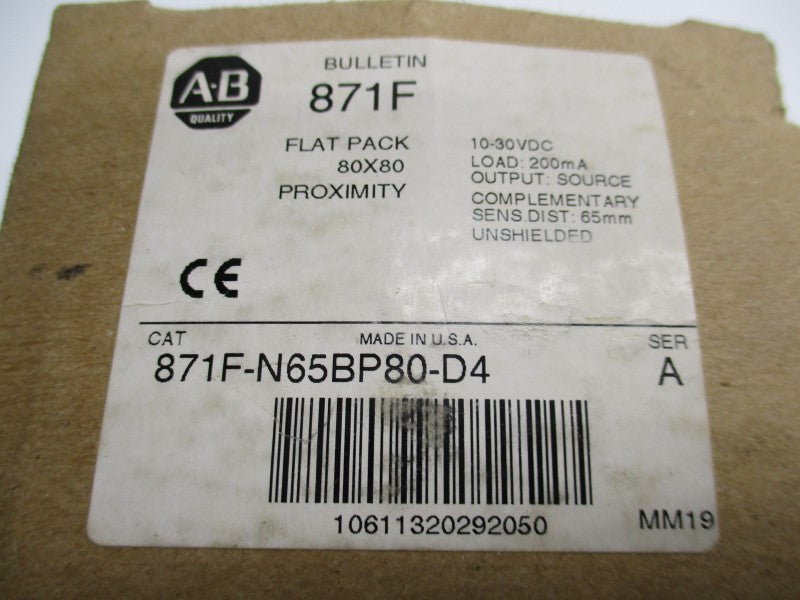 ALLEN BRADLEY 871F-N65BP80-D4 SER. A NSMP
