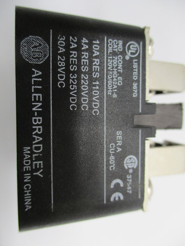 ALLEN BRADLEY 700-HG42A1-6 SER. A NSNP