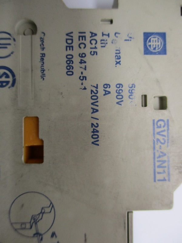 TELEMECANIQUE GV2-AN11 690V 6A UNMP