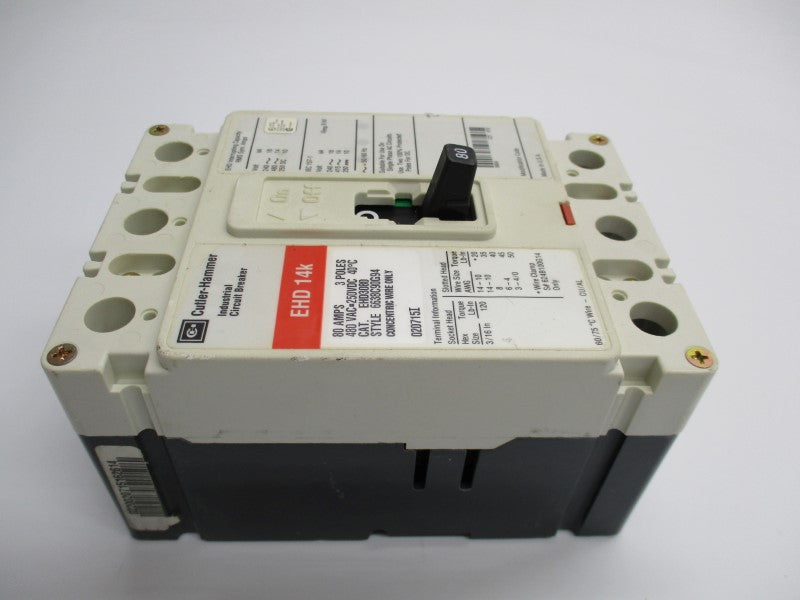 CUTLER HAMMER EHD3080 80A 480VAC NSNP