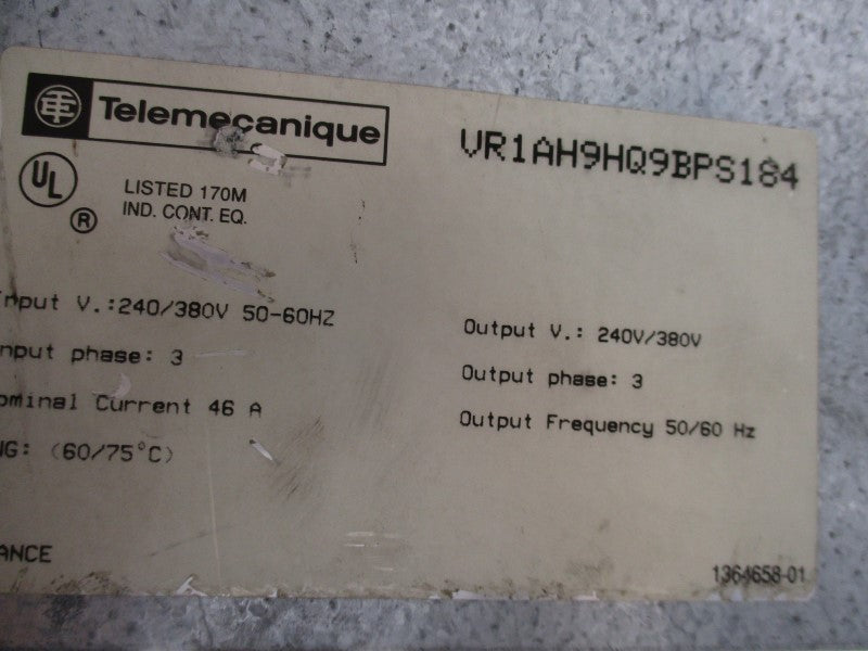 TELEMECANIQUE VR1AH9HQ9BPS184 REMAN