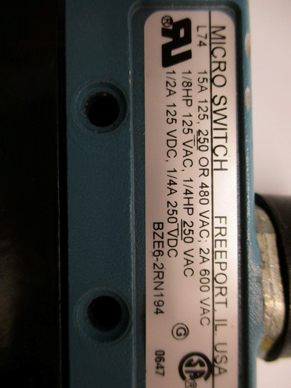 MICRO SWITCH BZE6-2RN194 UNMP