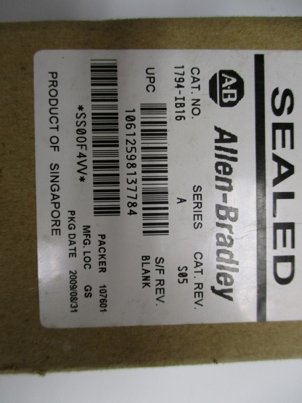ALLEN BRADLEY 1794-IB16 SER. A DATE: 2009 NSFS