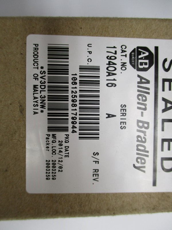 ALLEN BRADLEY 1794-OA16 SER. A DATE: 2014 NSFS