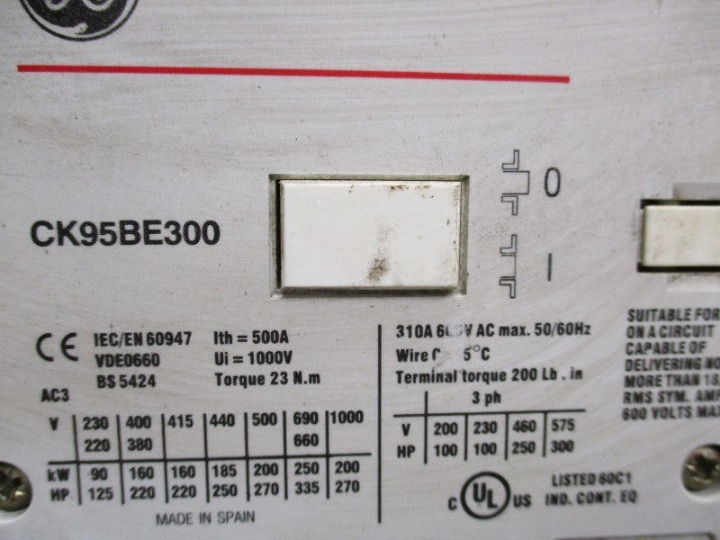 GENERAL ELECTRIC CK95BE300 110-127V UNMP