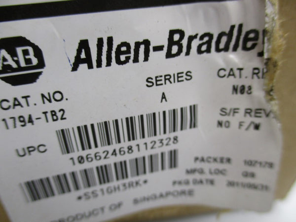 ALLEN BRADLEY 1794-TB2 SER. A 125VDC/AC 10A NSMP