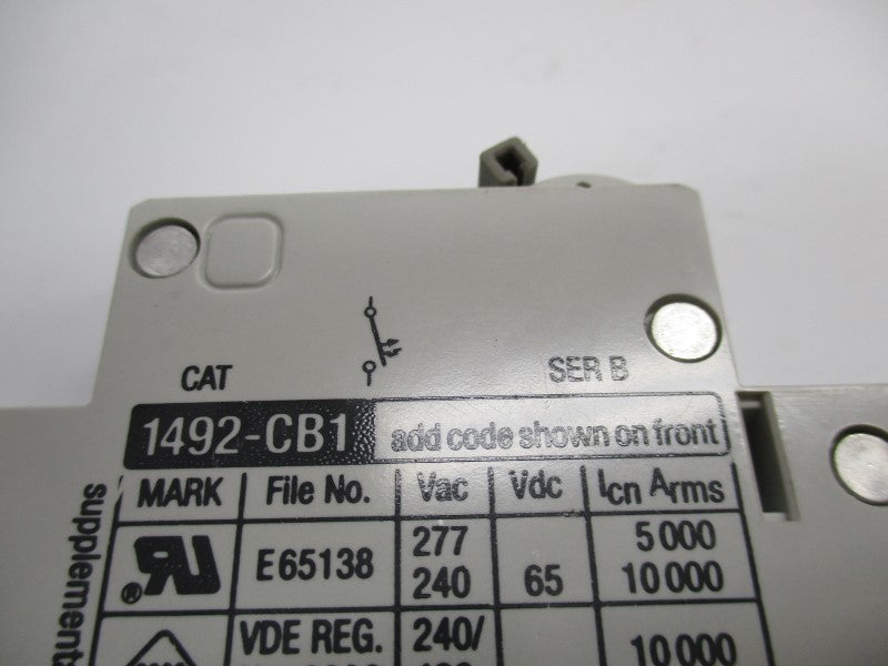 ALLEN BRADLEY 1492-CB1-G010 SER. B 1A 277V NSNP