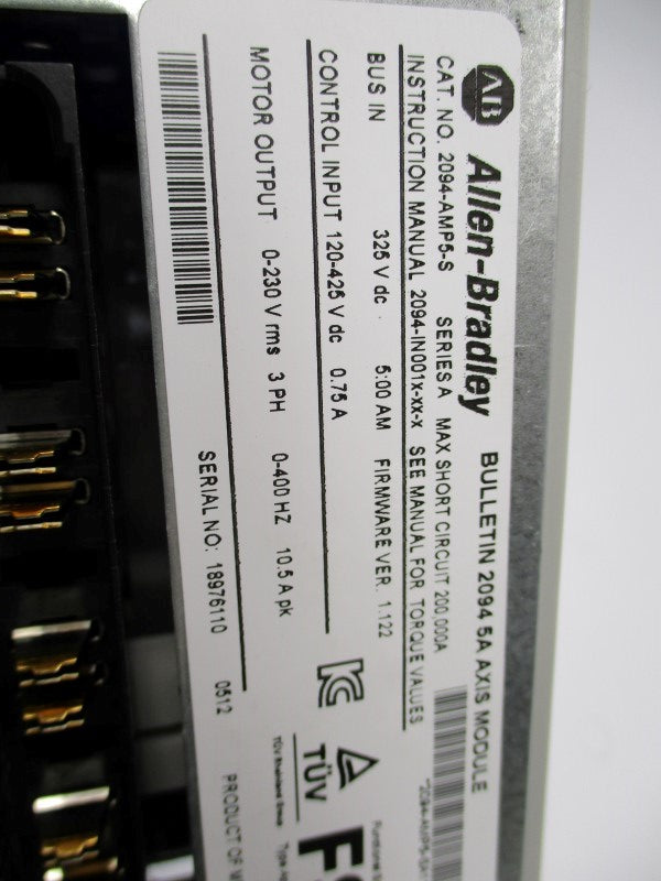 ALLEN BRADLEY 2094-AMP5-S SER. A F/W 1.122 NSMP