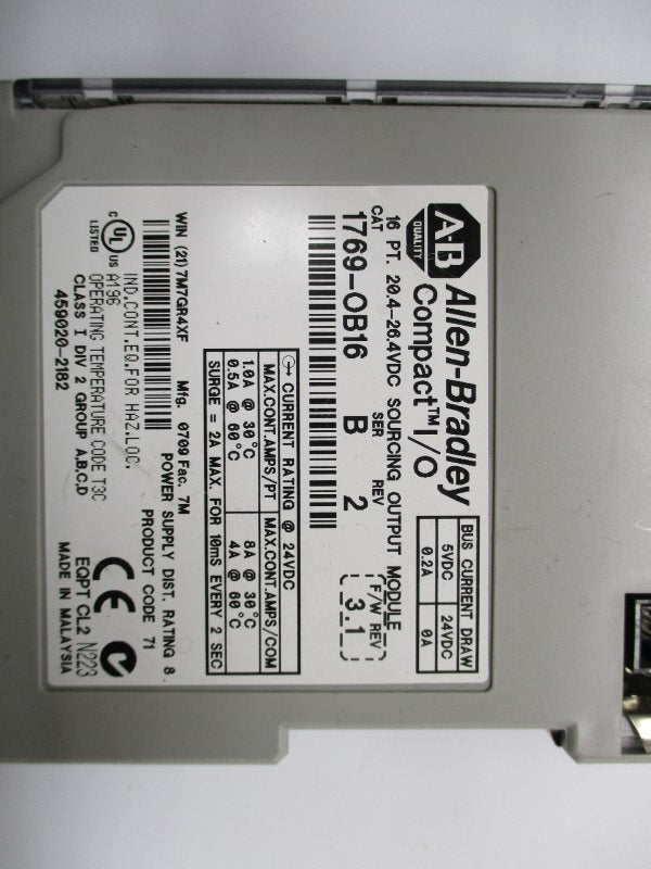 ALLEN BRADLEY 1769-OB16 SER. B F/W 3.1 UNMP