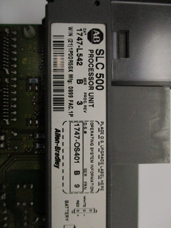 ALLEN BRADLEY 1747-L542 SER. B F/W 9 (NO KEY) UNMP