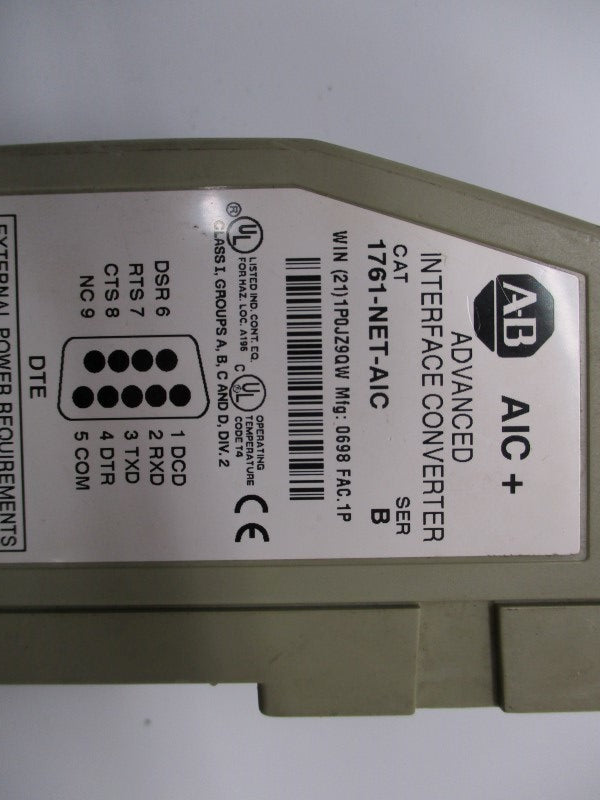 ALLEN BRADLEY 1761-NET-AIC SER. B UNMP