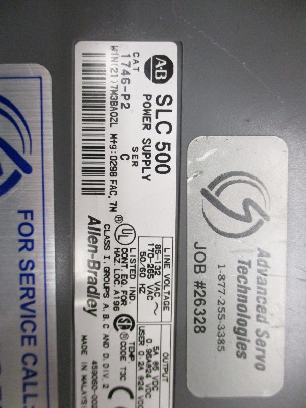 ALLEN BRADLEY 1746-P2 SER. C (REPAIRED) UNMP