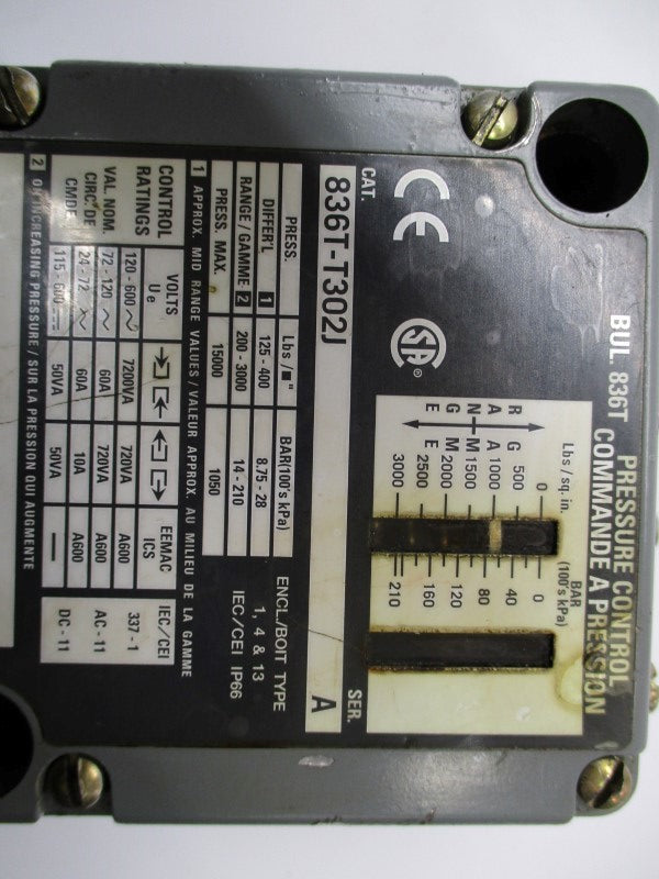 ALLEN BRADLEY 836T-T302J SER. A UNMP