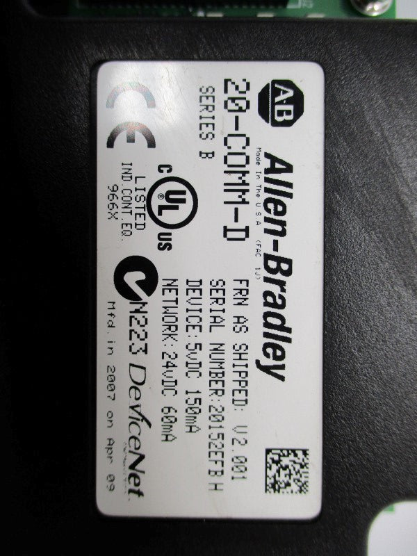 ALLEN BRADLEY 20-COMM-D SER. B F/W 2.001 24VDC UNMP