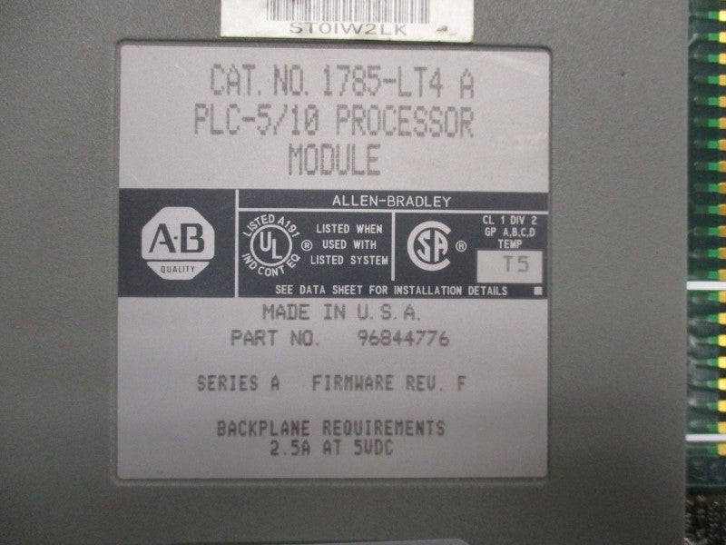 ALLEN BRADLEY 1785-LT4 SER. A F/W F (REPAIRED) UNMP