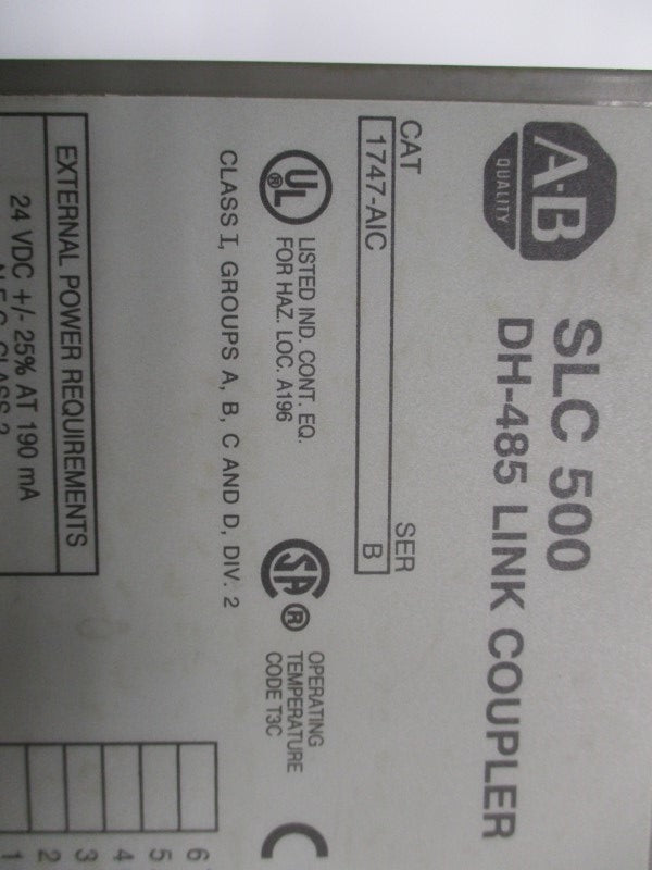ALLEN BRADLEY 1747-AIC SER. B UNMP