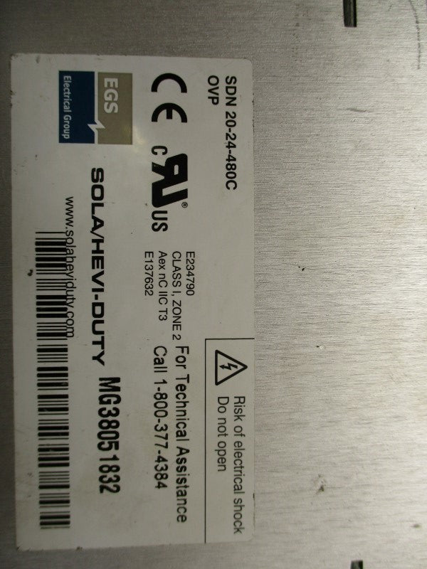 SOLA SDN20-24-480C UNMP