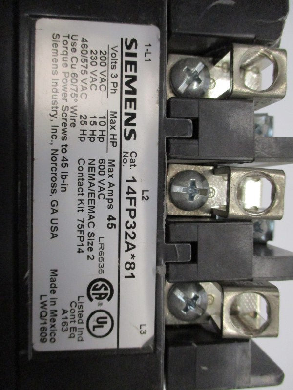 SIEMENS 14FP32A*81 (AS PICTURED) UNMP