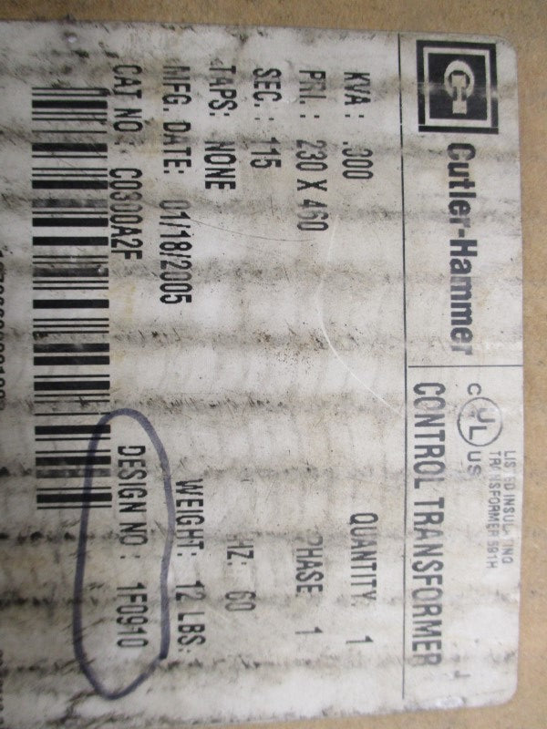 CUTLER HAMMER C0300A2F NSMP