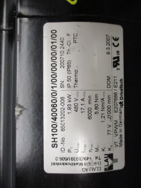 ELAU SH100/40060/0/1/00/00/00/01/00 REMAN