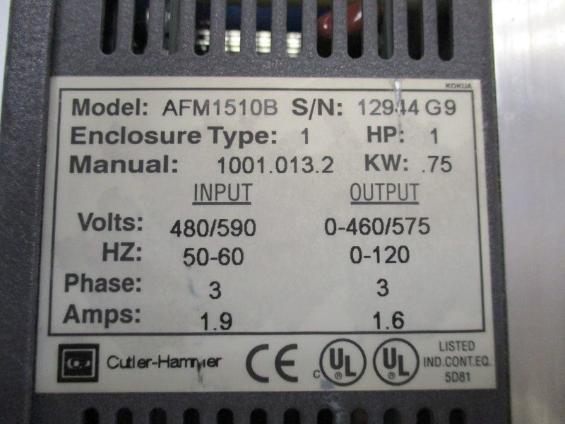 CUTLER HAMMER AFM1510B UNMP