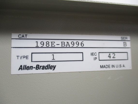 ALLEN BRADLEY 198E-BA996 SER. B NSNP