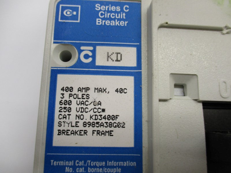 CUTLER HAMMER KD3400F 400A 600V NSNP