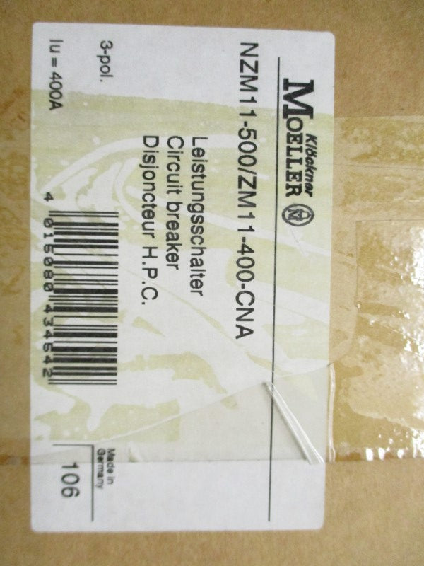 KLOCKNER MOELLER NZM11-500/ZM11-400-CAN 400A 600V NSMP