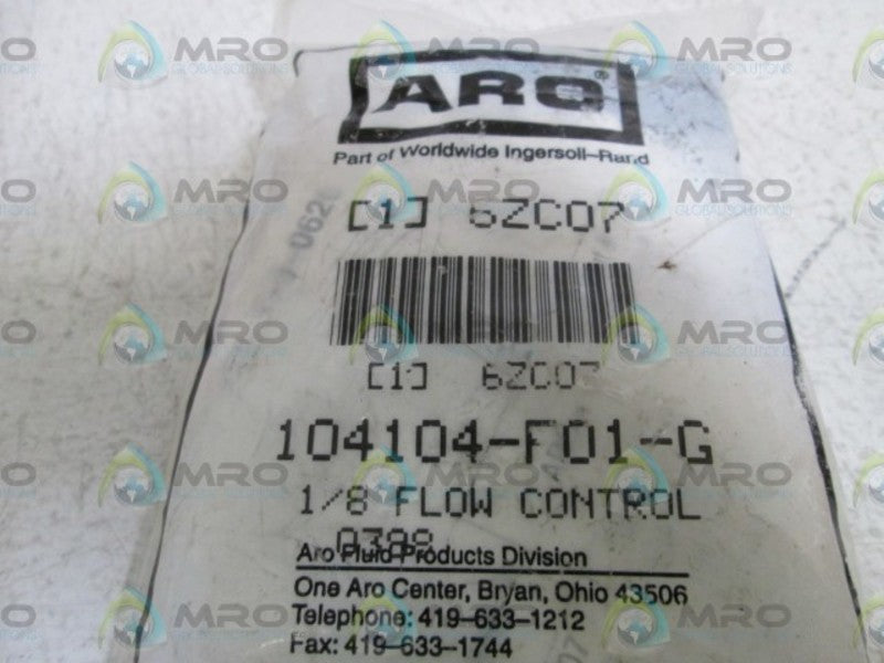 ARO 1/8" FLOW CONTROL VALVE 104104-F01-G * NEW IN FACTORY BAG *