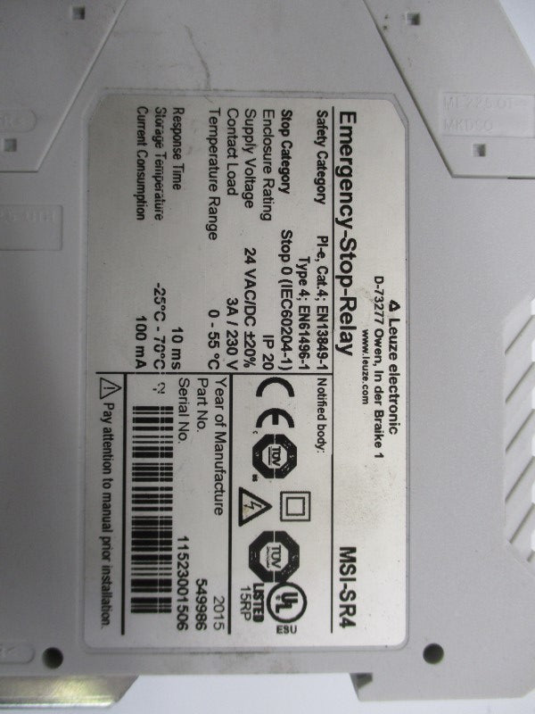 LEUZE ELECTRONIC MSI-SR4 NSMP